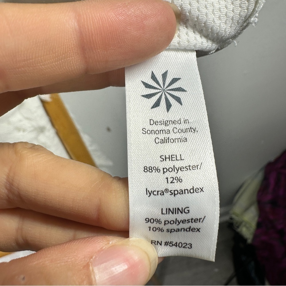 Athleta White Sports Bra sz S - Picture 3 of 3